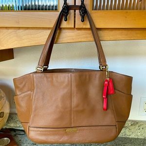 Coach Tote - Camel Pebble Leather